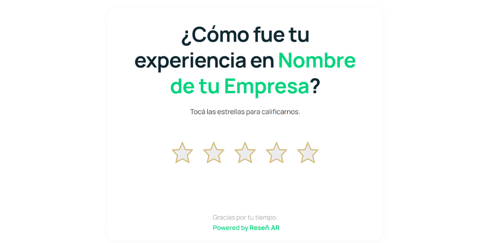 imagen ejemplo del servicio de gestión de reseñas de google Reseñ.AR